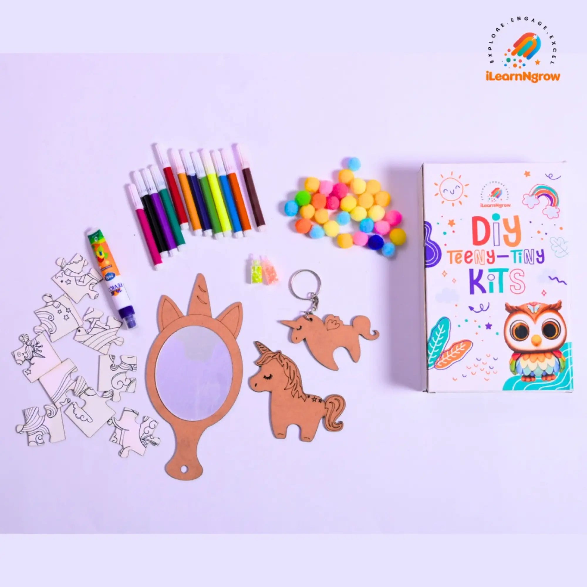 Teeny Tiny Unicorn Painting Kit + Teeny Tiny Unicorn Door Handle and Name plate