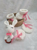 Booties, Rattle, Mittens & Basket Set – A Perfect Gift for Your Little One!