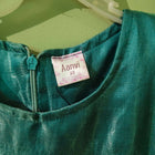 AANVI Girls Frock (Shiny Green)