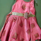DOLLY BE Girls Frock (Shiny Orange Digital Print)