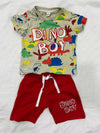 Dino Boy Colourful Baby Dress Set