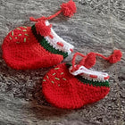 Handmade crochet Watermelon Cap and Socks Set for babies, featuring a playful watermelon design and soft, cozy materials.