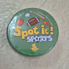 Round green container with 'Spot it! Sports'