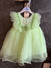 1st Birthday PARTY WEAR Frock( Flourescent Yellow )