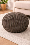 Knitted Cotton Heavy Pouf Stool – Premium Handcrafted Seating & Decor Accent