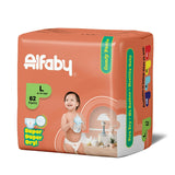 ALFABY Baby Diapers | comfy pants - L Size (62 Pieces)
