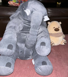 Dear Joy Big Elephant pillow cum soft toy + Free Miniso cute soft toy - PyaraBaby