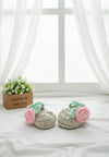 Crochet baby girl booties