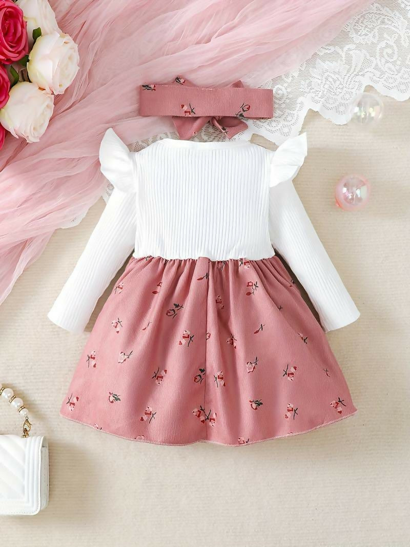 Pink and White Frock/Dress for Baby Girl