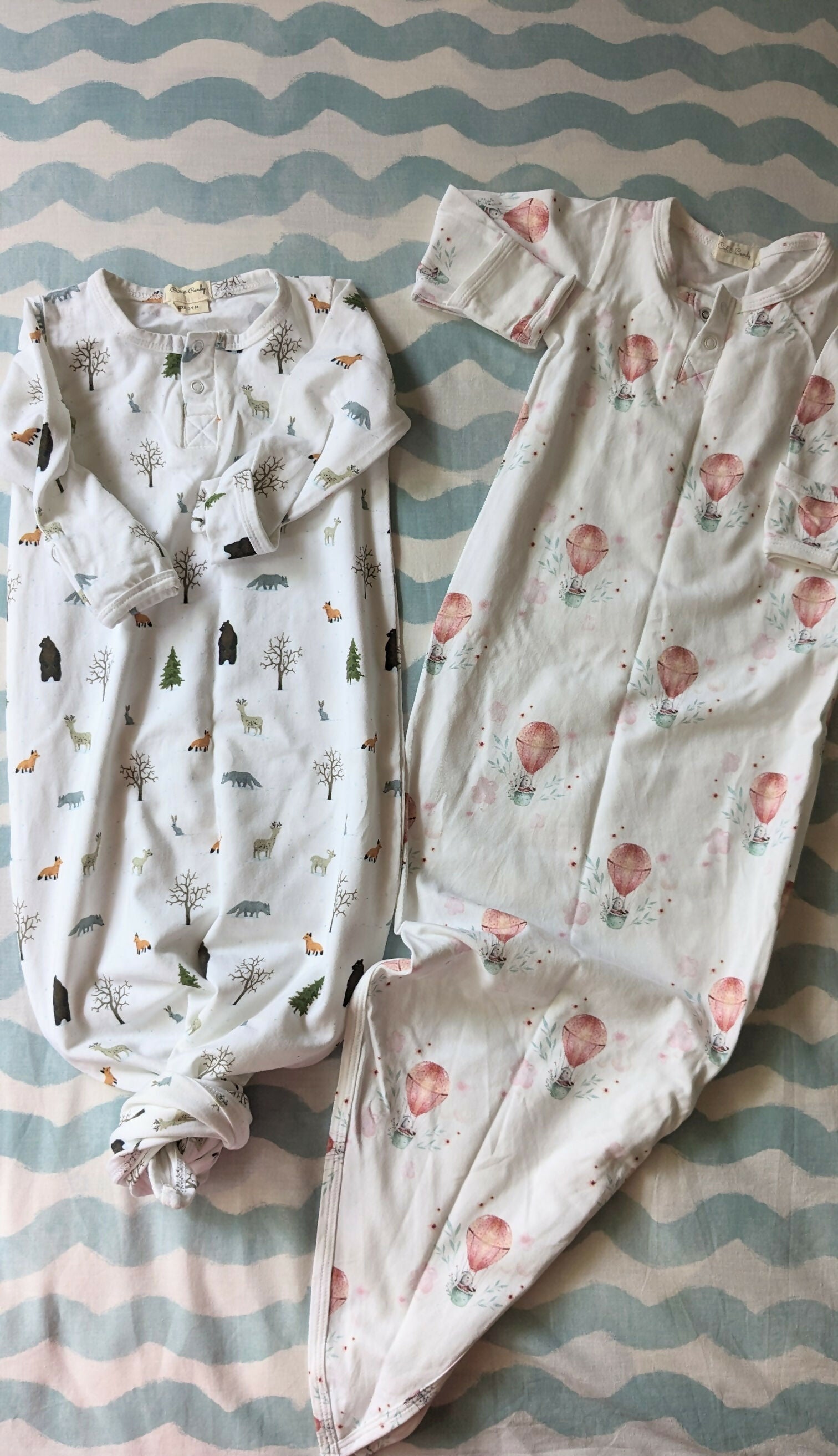 COT & CANDY Knotted sleepsuit (Set of 2) - PyaraBaby