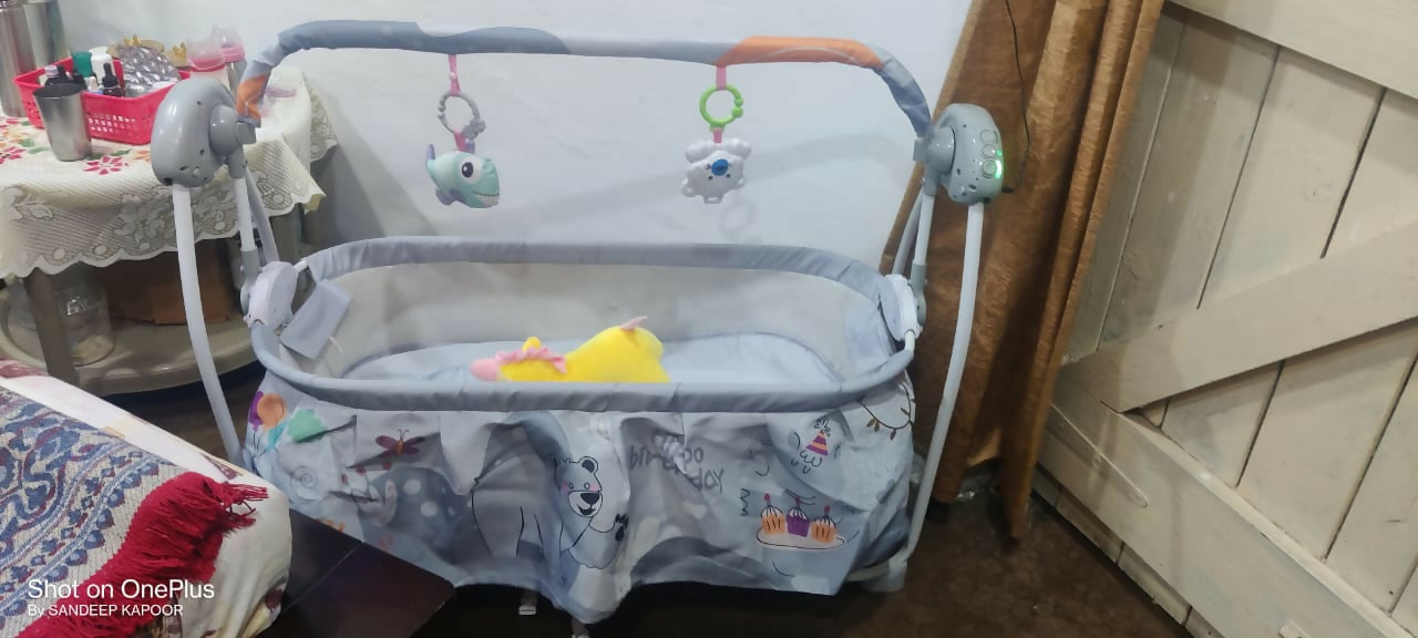 INFANTSO Automatic Baby Cradle & Swing – Cute, Comfortable & Safe

