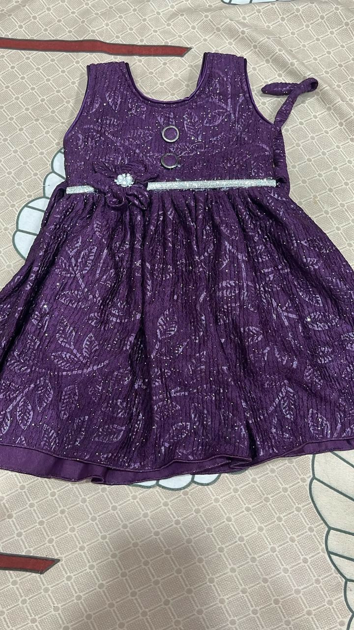 Purple dress with a pattern 