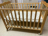 BABYHUG MONTANA Wooden Cot Cum Rocker With Mosquito Net - Natural| Wheels with Lock| Storage Space| Adjustable Height| Openable Side Rail| Foldable Headboard| Attach to Parent Bed| Convert to Study Table