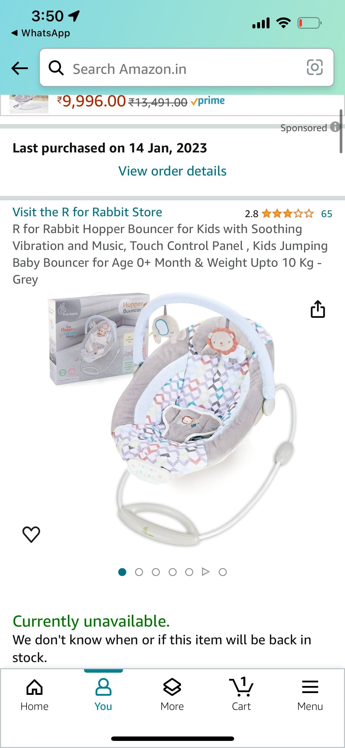 R FOR RABBIT hopper bouncer for kids with soothing vibration and music - PyaraBaby