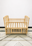 StarAndDaisy Wooden Baby Cot Crib Rocking Wheels Storage B103
