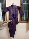 Purple Heavy Style Kurta with Pyjamas and Koti