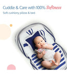 LUVLAP Parachute Print Baby Bed with Mattress, Pillow and Mosquito net