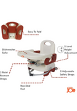 JUNIOR JOE 2 in 1 Baby Booster Seat With Removable Dining Tray and Safety Belt (BROWN)