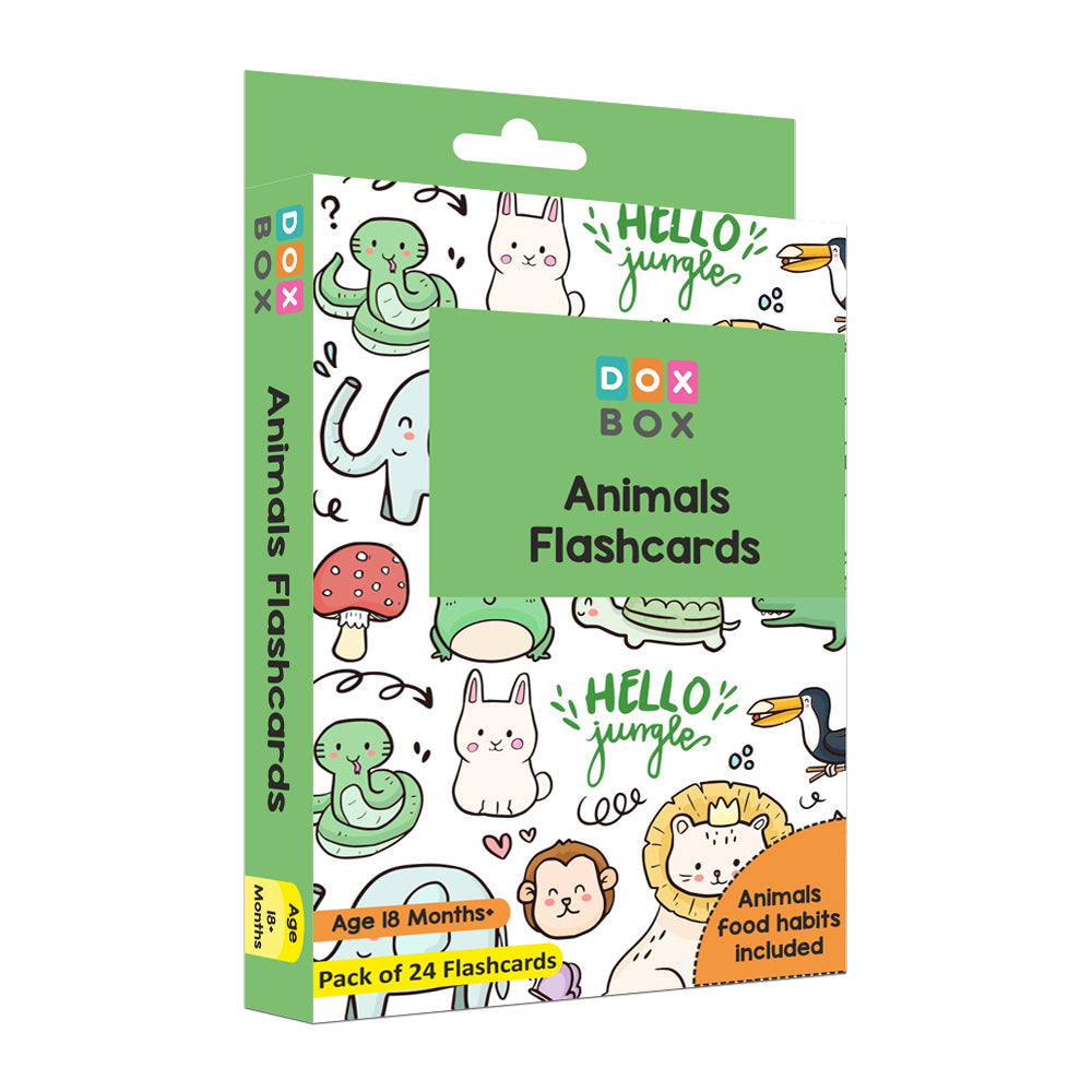 Animals Flash Cards - Pack of 24 - PyaraBaby