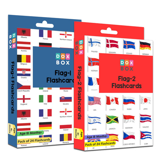Flag 1 and flag 2 combo flashcards - PyaraBaby