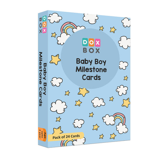 Baby boy milestone cards