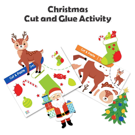 Cut & Glue Activity - Christmas - PyaraBaby