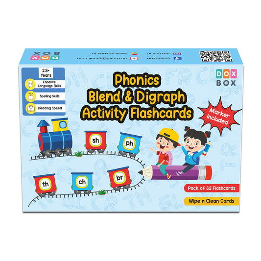 Phonics blends and diagraphs activity Flashcards- Pack of 32 - PyaraBaby