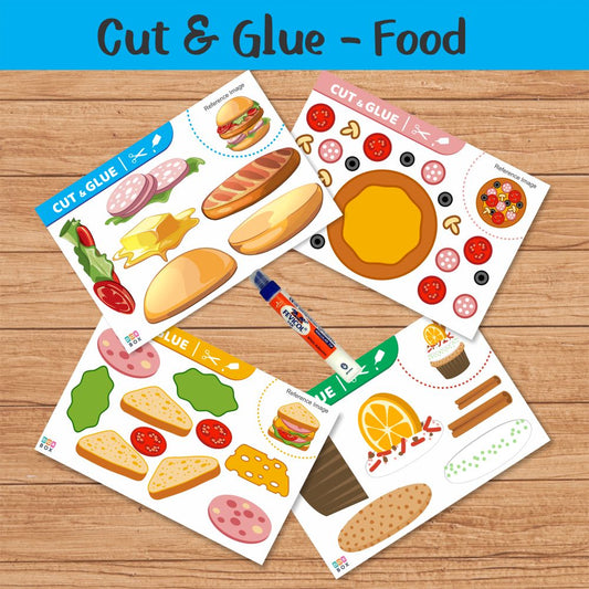 Cut & Glue Activity - Food - PyaraBaby