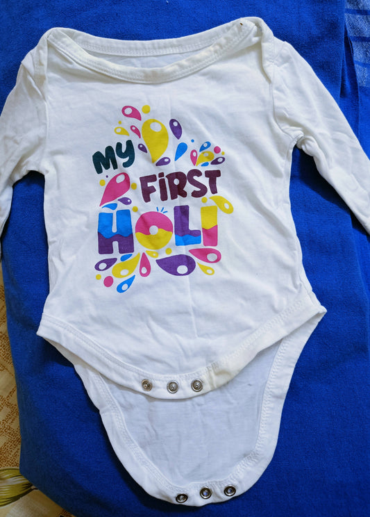 BON ORGAINK Unisex My First Holi Bodysuit Baby