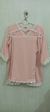 Beautiful Peach Color with White Color Stripes Cord Set for Baby Girl - PyaraBaby