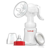LUVLAP Manual Breast Pump, 3 Level Suction Adjustment, 2pcs Breast pads free, Soft & Gentle, BPA Free - PyaraBaby
