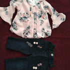 Pink Top and Black Jeans for Baby Girl - PyaraBaby