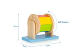 The rainbow wooden spinner, a visually captivating and tactile toy designed to provide both entertainment and sensory stimulation - PyaraBaby