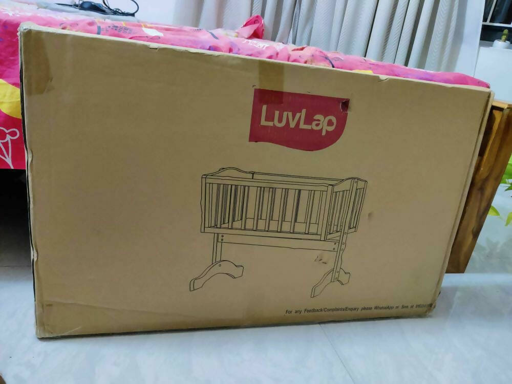 Keep your baby safe and snug with the LUVLAP C-10 Baby Wooden Cradle with Mosquito Net—a must-have addition to any nursery for blissful sleep.
