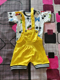 Denim Shorts with Baby Full Sleeves T-shirt and Dungree Set- Combo Of 3 - PyaraBaby