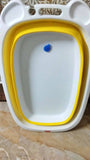LUVLAP Splash 2 in 1 Folding Baby Bath tub cum Baby Bather with Temperature Sensitive Plug & Anti Slip base - PyaraBaby