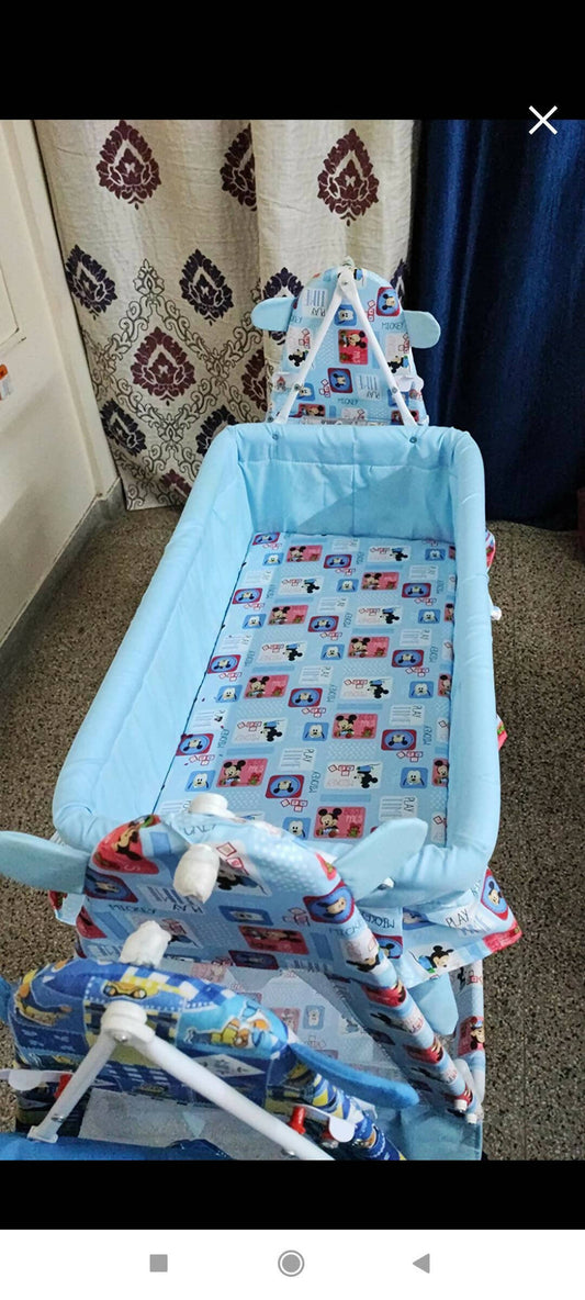 TOFO Premium NewBorn Baby Cradle and Bassinets ( Blue) - PyaraBaby