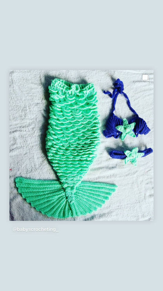 Handmade Customized Crochet Mermaid Dress