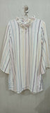 Beautiful White Color with Pink and Blue Stripes Cord Set for Baby Girl - PyaraBaby