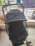 BABYGO Reversible Stroller/Pram - Polka Blue - PyaraBaby