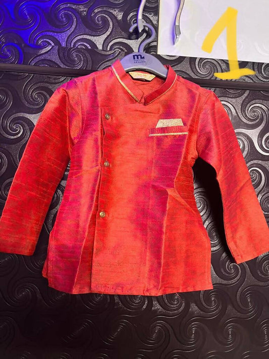 Red Dhoti Kurta Set - PyaraBaby