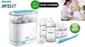 PHILIPS Avent Bottle Sterilizer/Steriliser | Kills 99% Germs & Bacteria | 10 Mins Cycle | 6 Bottle Capacity - PyaraBaby