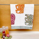 Kids Elephant & Flower Printed Towel 30x60 Inches - PyaraBaby