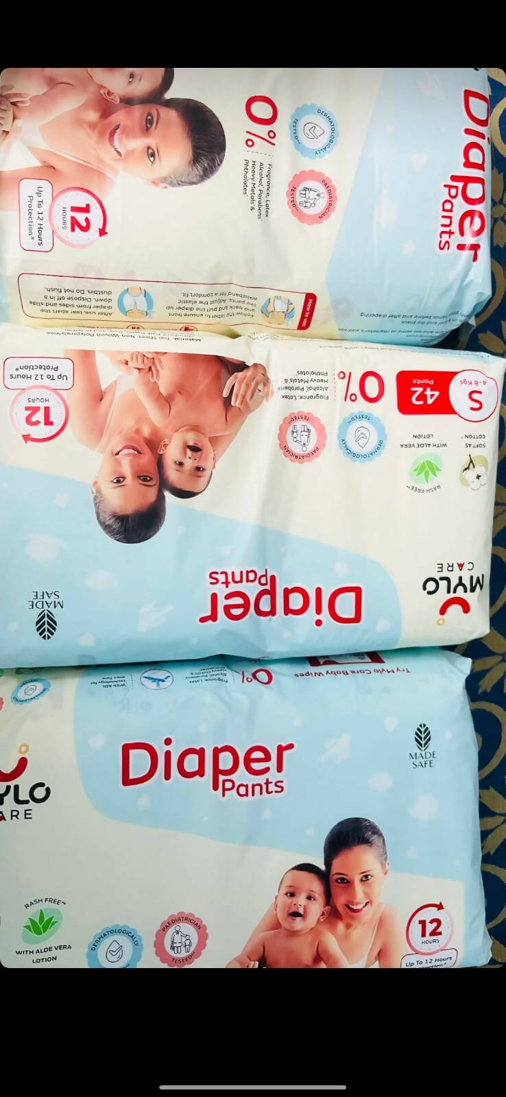 MYLO CARE Diaper Pants for Baby - Pack of 3 - PyaraBaby