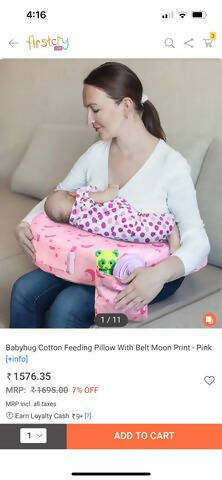 Babyhug feeding pillow shop