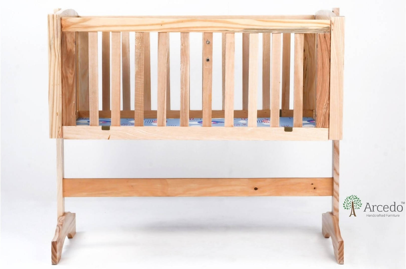 Clinton Baby Wooden Swing With Mosquito Net & Swing Stopper Knob Made With Non-Toxic Material, Dimensions- L 95.25 x B 50.8 x H 83.8 cm - PyaraBaby
