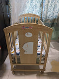 HUNY HUNY 12 in 1 Baby cot (Wooden rocking crib), Dimensions: 123×66×100 cm - PyaraBaby