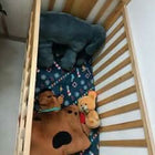 BABYHUG Crib with Mattress and Bumper Bedding Set, L 104.5 x W 62 x H 98cm - PyaraBaby