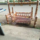 Wooden Balmukut Traditional Cradle With Parna, Dimensions: 26W×40H in Inch - PyaraBaby