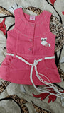Pink Velvet Frock/Dress For Baby Girl